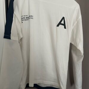 Zara White and Black Long Sleeve Kids Tee